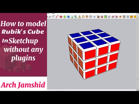 How to Make a Rubik’s Cube with Rounded Corners in SketchUp without any plugins #sketchup #architect
