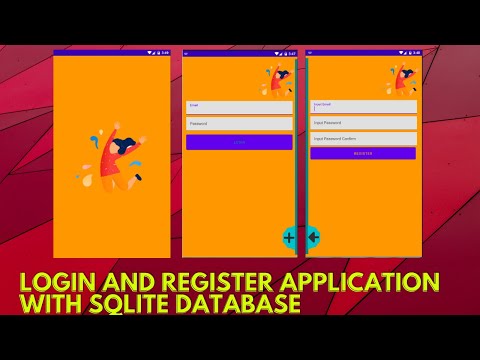 Login and register form using SQLite database in android studio