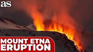 RARE FOOTAGE captures MOUNT ETNA'S mesmerizing ERUPTION