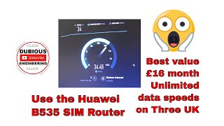 DuB-EnG: INTERNET SPEED PROBLEMS FIXED Huawei b535-232 4G/LTE Router £16 4G SIM Unlimited Data Three