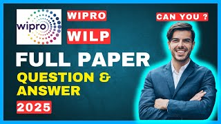6th July | Wipro WILP ASSESSMENT TEST 2025 | Wipro Hiring | offcampus
