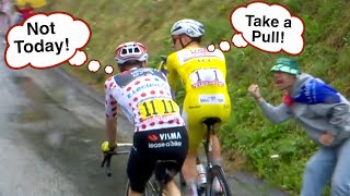 Vingegaard REFUSES to Pull with Pogacar on La Plagne | Tour de France 2025 Stage 19