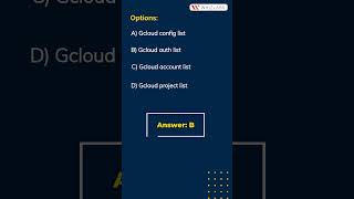 Whizlabs Question of the Day Google Associate Cloud Engineer Exam Questions #googlecloud #shorts