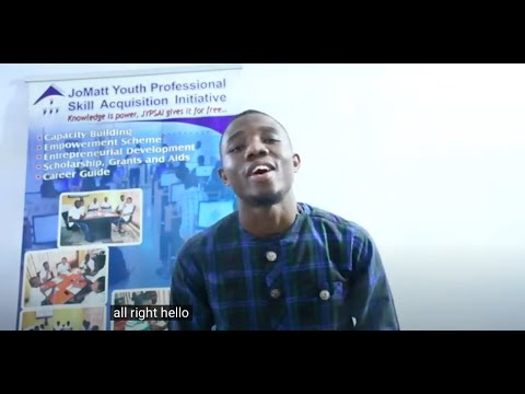 JYPSAI Beneficiary for 1 Million Youth Vocational Training Campaign (Owuamanam Tochukwu Emmanuel)