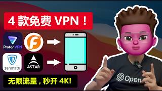 【2024最新】永久免费VPN推荐🥳丨4款无限流量，能秒开4K视频的免费VPN盘点丨下载及配置教程丨支持Chrome、edge、火狐等全平台使用，速度飞快，稳定安全，畅游国际互联网｜红孩儿Redman