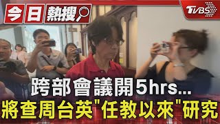 跨部會議開5hrs...將查周台英「任教以來」研究｜TVBS新聞 @TVBSNEWS01