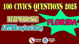 100 Civics Questions for US Citizenship Test 2025 Florida