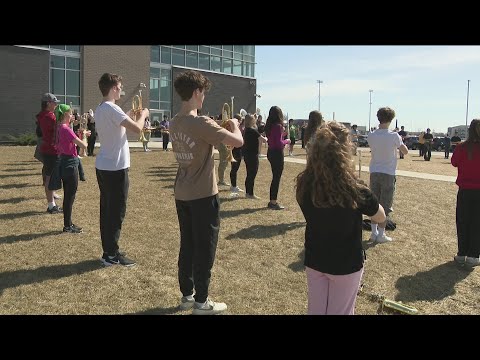 Waukee North West band gears up to play in the Dublin St. Patrick's Day Parade