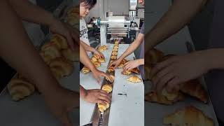 Croissant bread maker equipment #croissant bread packing machine #food package machine