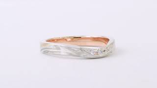 杢目金屋　結婚指輪「木目金V字」Unique japanese wedding bands Mokumegane-Vji