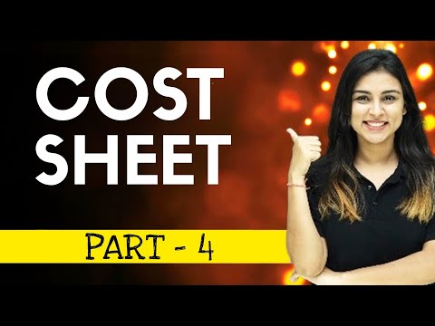 #4 Cost Sheet | 15 marks important question | Cost sheet long question | BCOM BBA