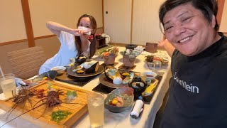 熱海　伊勢海老　カニ　あわび　サーロインステーキ　サザエ　懐石料理　フルコース🤑