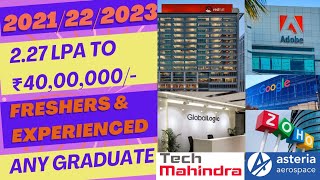 Techmahindra|Google|Zoho|Global Logic|Adobe| Recruitment 2023|latest off campusdrive|LatestITjobs
