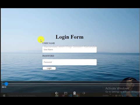 How to Create Profile Login Form Using Html and Css