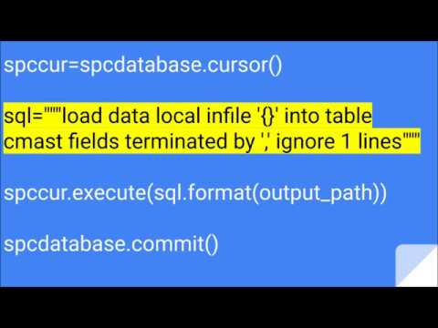 highspeeddatauploadinMySQLusingPython