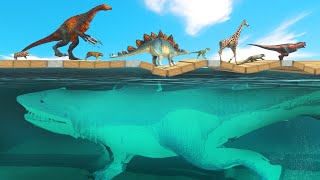 KingShark Bay Challenge: Dinosaur Or Animal Runs Faster | Animal Revolt Battle Simulator
