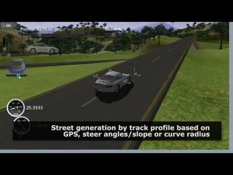 Visualization of track profile and car simulation
