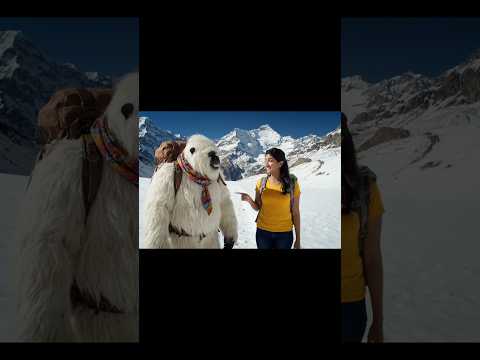 Who is Beautiful ❤️ the girl and the yeti trekking vlog #aivlogger #ai #trip