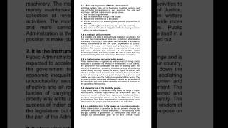 Public Administration ( definition, scope and its role)