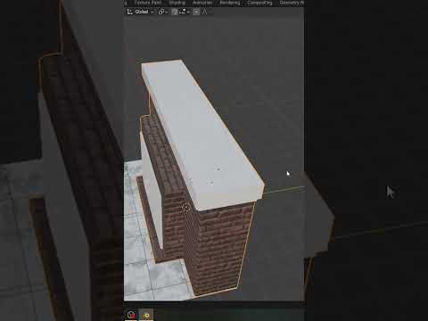 Day 17 of 3D modeling a cube - fireplace #blender #3dmodelingsoftware #blendertutorial #fyp #3dart