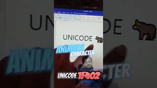 How to use Unicode in Doc file to add animals character manually. #animalshorts #tipsandtricks