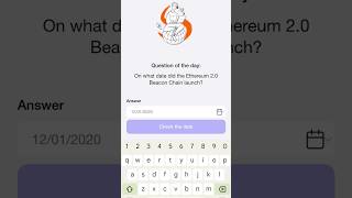 On what Data did the Ethereum 2.0 Beacon Chain launched? | Question of the day. | 1sep Time Farm