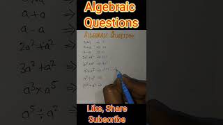 Algebraic formulas|| Important questions of algebra 😱 #shorts  #maths