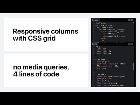 CSS Grid tutorial: responsive column layout