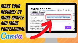 How to Add LinkedIn Link to Resume in Canva (Add Your Profile LinkedIn Link To Your CV!) - 2025