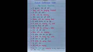 Affirmative Sentences - Future Continuous Tense #spoken English practice#English speaking practice