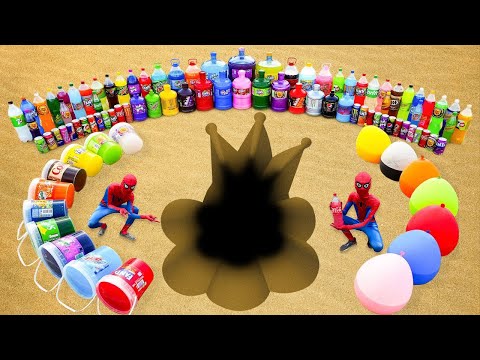 How to make Rainbow Cloud and Crown with Orbeez, Balloons Fanta, Pepsi, Mirinda, Coca Cola vs Mentos