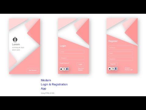 How To Code A Web App With Login  And Registration System| HTML CSS
