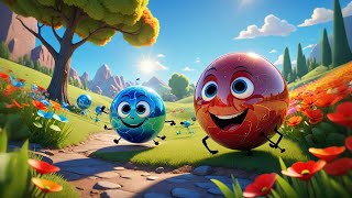 Two Little Marbles Roll Down Fast | Action Song for Kids | Nursery Rhymes and Learning Songs