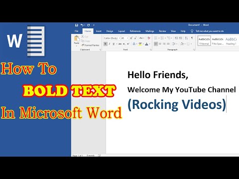 How to Bold Text in Microsoft Word