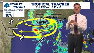 Tropical Weather Impact: Tropical disturbance moves across the Gulf