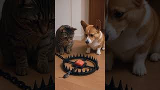 Kitty Tabby-Mouse Battle Will It Press the Trap? #shortclips #catdancer