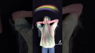 Rainbow made by blonde 🌈 #wigs #gluelesswig  #hairwigtok  #hairstyles  #wigstyling  #humanhair  #fyp