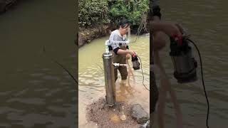 Outdoor river water is filtered into drinking water #water purifier #passFilter #Home Water Purifi