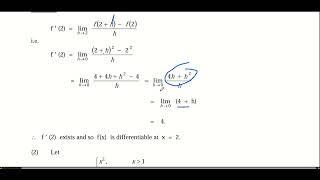 Math 152: Continuity and Differentiability
