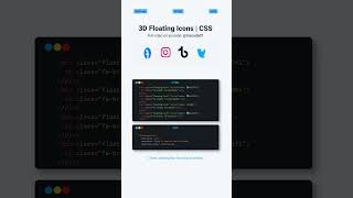 3D Floating Social Media Icons  | CSS | MzCode01#coding #css #socialmedia
