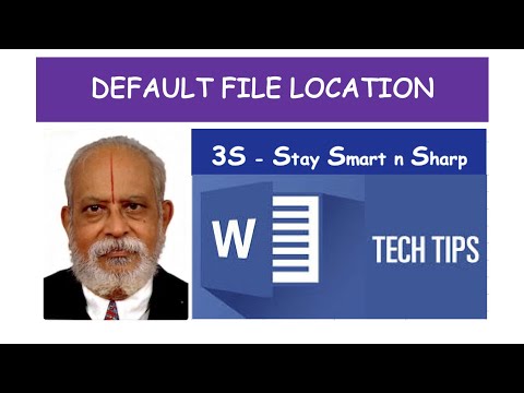 # 041 TCA on W for Word Default Files Location