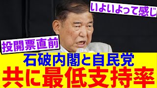 石破内閣と自民党、どちらも最低支持率を更新【ネットの反応】