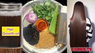 Hair Growth oil Homemade || Made with Aloevera, Curry Patta, Onion, Methi Dana and more