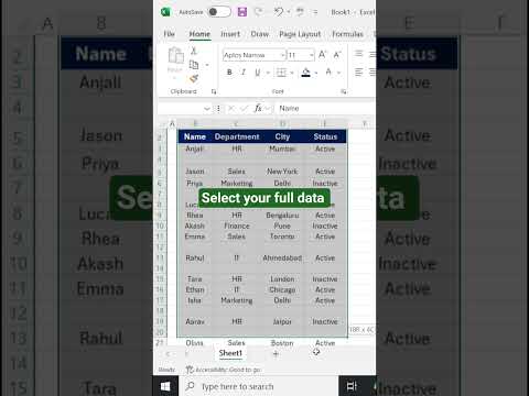 Learn this quick excel tip to save time & Boost your Productivity #shorts #exceltips #exceltricks