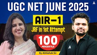 UGC NET AIR 1 June 2025 | UGC NET JRF Success Stories | Prachi Sharma 100 Percentile in 1st Attempt