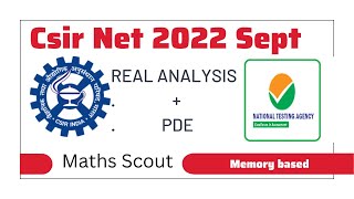 16/09/2022 #csirnet2022 #mathematicalscience #memorybasedquestions #realanalysis #pde