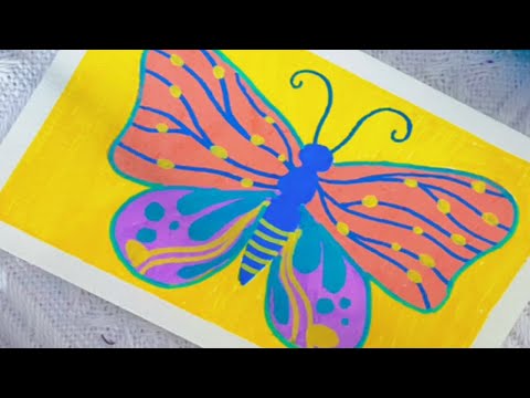 涂鸦画画教程｜一分钟学会丙烯马克笔画蝴蝶