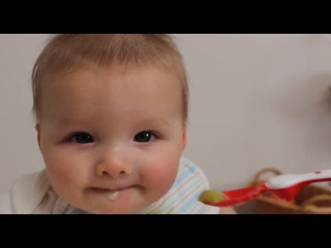 Funny Baby Face - Jayden Eating Peas