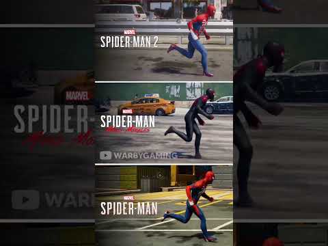 Spider-Man 2 vs Miles Morals vs Spider-Man | Running Animation