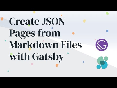 Create JSON Pages from Markdown Files with Gatsby